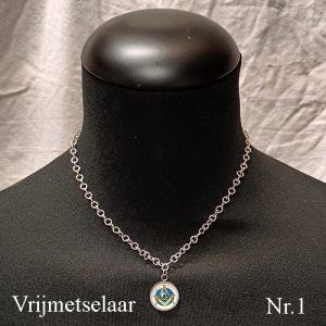 Ketting met hanger vrijmetselaar nr. 1