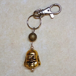 Boeddha goud hoofd sleutelhanger